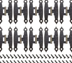Lot de 10 charnières métalliques vintage avec vis, charnières antiques en forme de H, bronze