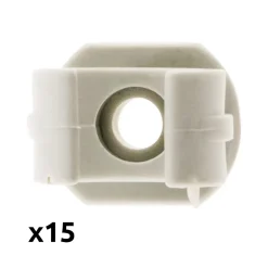 Lot de 15 clips diamètre 20mm sans chevilles - Zenitech