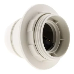 Lot de 5 douilles E27 + bague - Blanc - Zenitech
