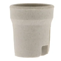 Lot de 4 douilles E27 porcelaine à vis - Blanc - Zenitech