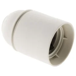 Lot de 2 douilles lisses sans bague E27 - Blanc - Zenitech