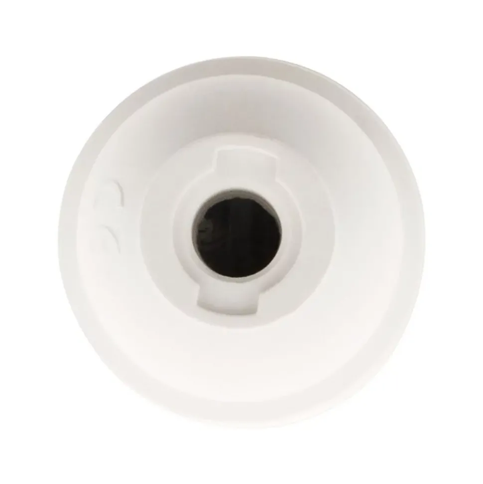 Lot de 2 douilles lisses sans bague E27 - Blanc - Zenitech