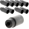 Lot de 10 douilles lisses sans bague E14 - Noir - Zenitech