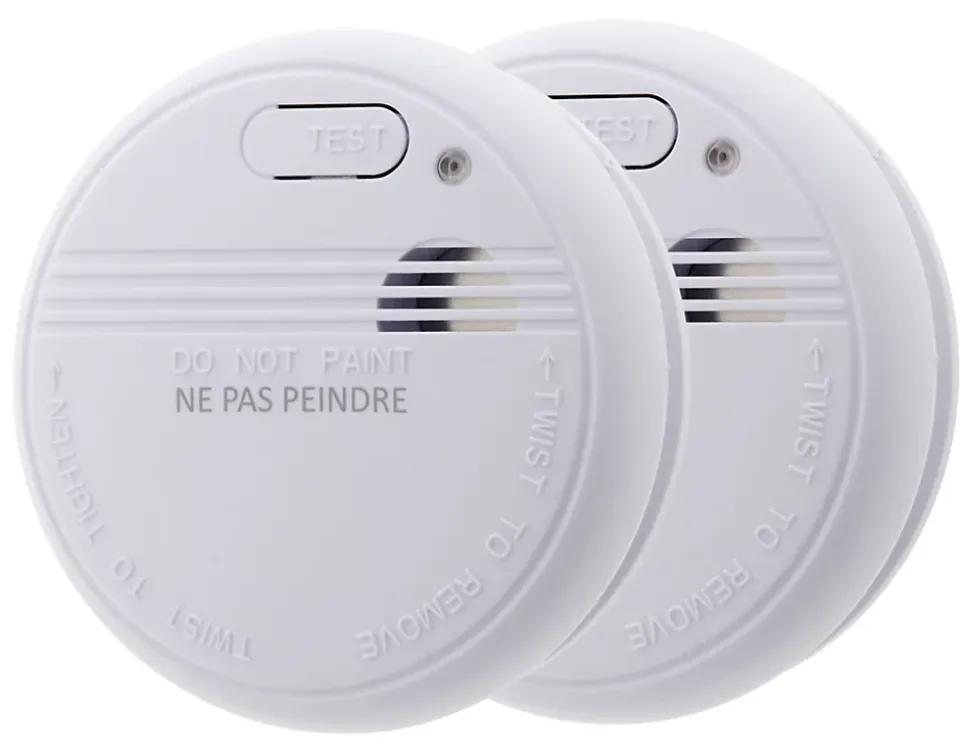 Lot de 4 détecteurs de fumée autonomie 3 ans - pile et accessoires - Otio