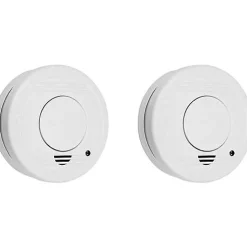 Lot de 2 détecteurs de fumée Smartwares RM250, photoélectrique, alarme 85 dB.