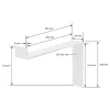 Lot de 2 Equerres d'Etagere murale support robuste en métal blanc
