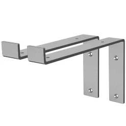 Lot de 2 Equerres d'Etagere murale support robuste en métal gris