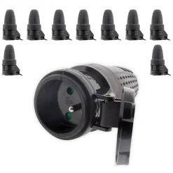 Lot de 10 fiches caoutchouc femelles 16A 2P+T - Zenitech