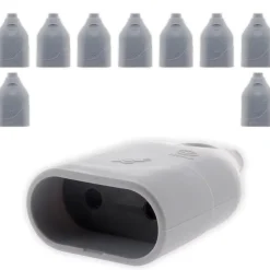 Lot de 10 fiches femelles 2P 6A - Gris - Zenitech