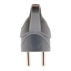 Lot de 10 fiches mâles anneau -16A 2P+T - Gris - Zenitech