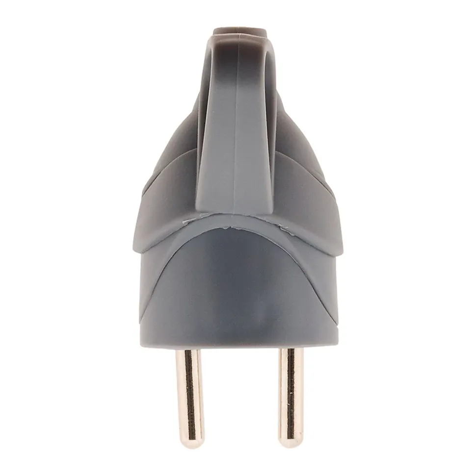 Lot de 10 fiches mâles anneau -16A 2P+T - Gris - Zenitech