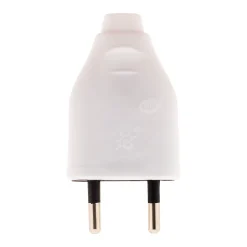 Lot de 10 fiches mâles 2P 6A - Blanc - Zenitech