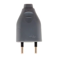 Lot de 10 fiches mâles 2P 6A - Gris - Zenitech