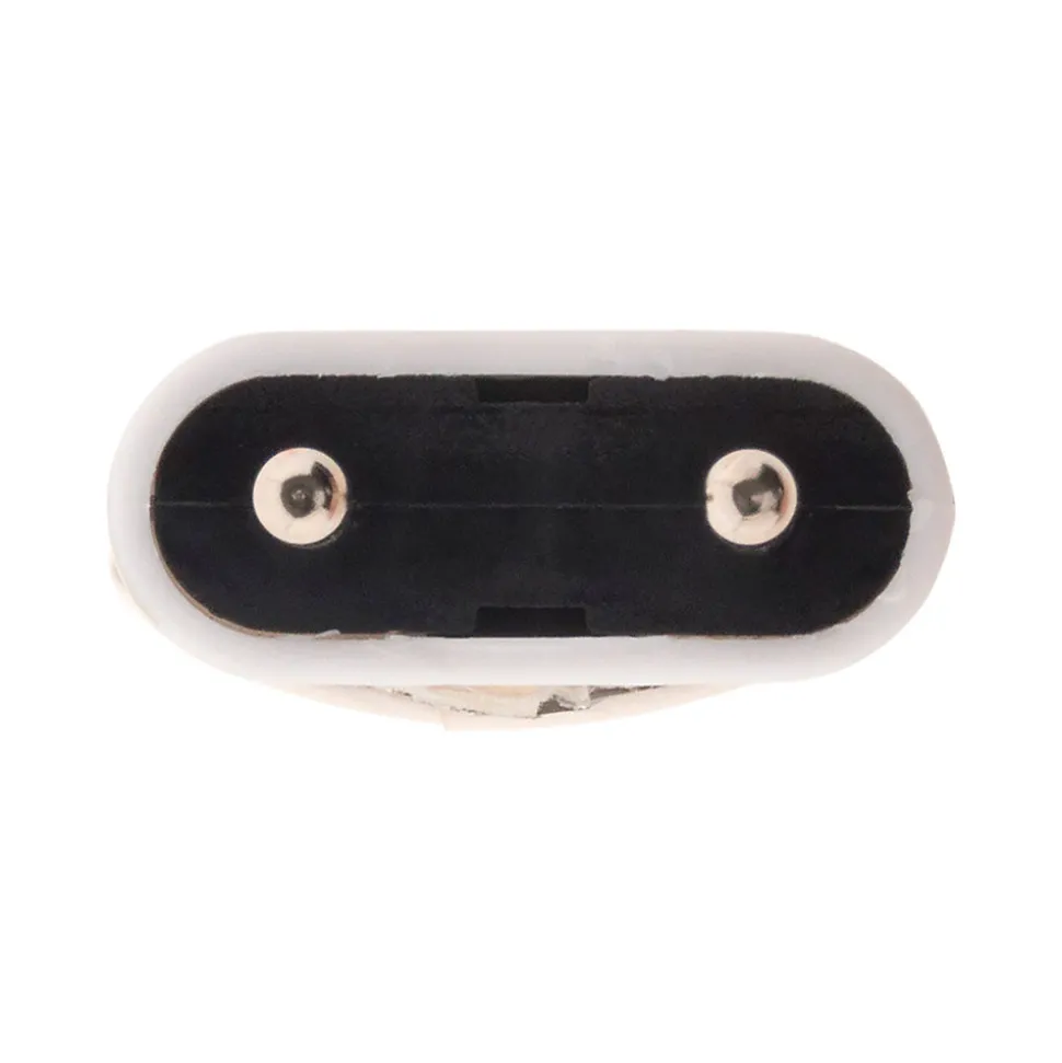 Lot de 10 fiches mâles 2P 6A latérales - Blanc - Zenitech