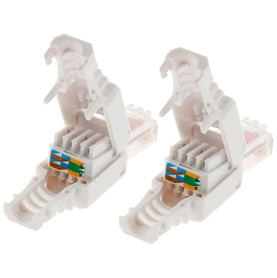 Lot de 100 fiches RJ45 CAT 6 sans outil - Zenitech