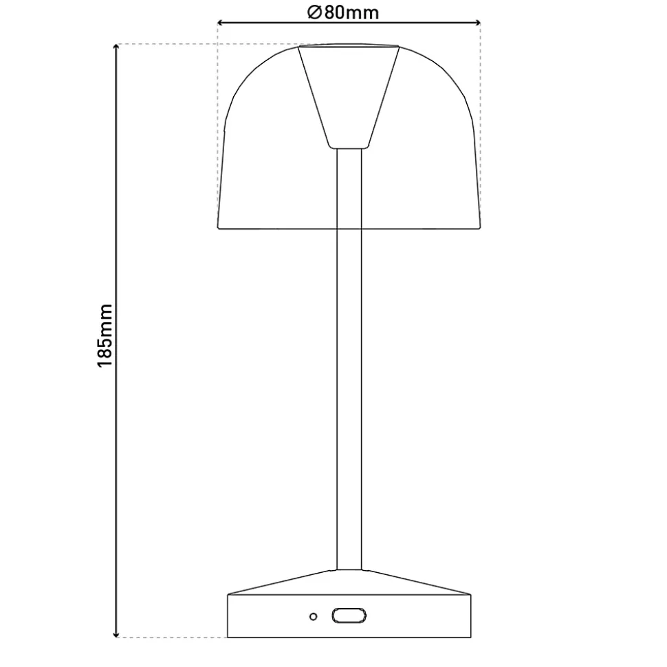 Lot de 2 lampes de table LED rechargeables 'Gomba' pour l'extérieur et l'intérieur, en métal et plastique jaune, hauteur 18,5 cm
