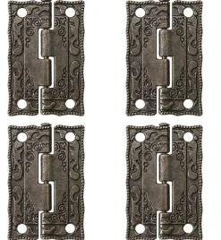 Lot de 20 mini charnières de porte rétro en bronze antique pour boîtiers en bois, armoires, boîtes à bijoux