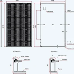 Lot de 2 Panneaux solaires 500Wc TrinaSolar Bifacial - Bi-verre
