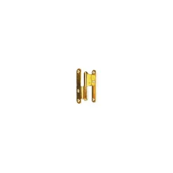 Lot de 12 paumelles menuiserie bois coudée - TORBEL Argent 60 Gauche 100