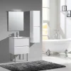 Lot de 2 pieds en métal pour meuble de salle de bain