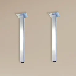 Lot de 2 pieds en métal pour meuble de salle de bain