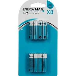 Lot de 8 piles alcaline LR03 - Bleu- 5five