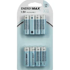 Lot de 8 piles alcaline LR6 - Bleu- 5five