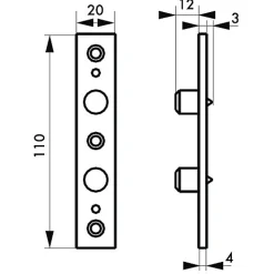 Lot de 2 protège-gonds, acier zingué - THIRARD