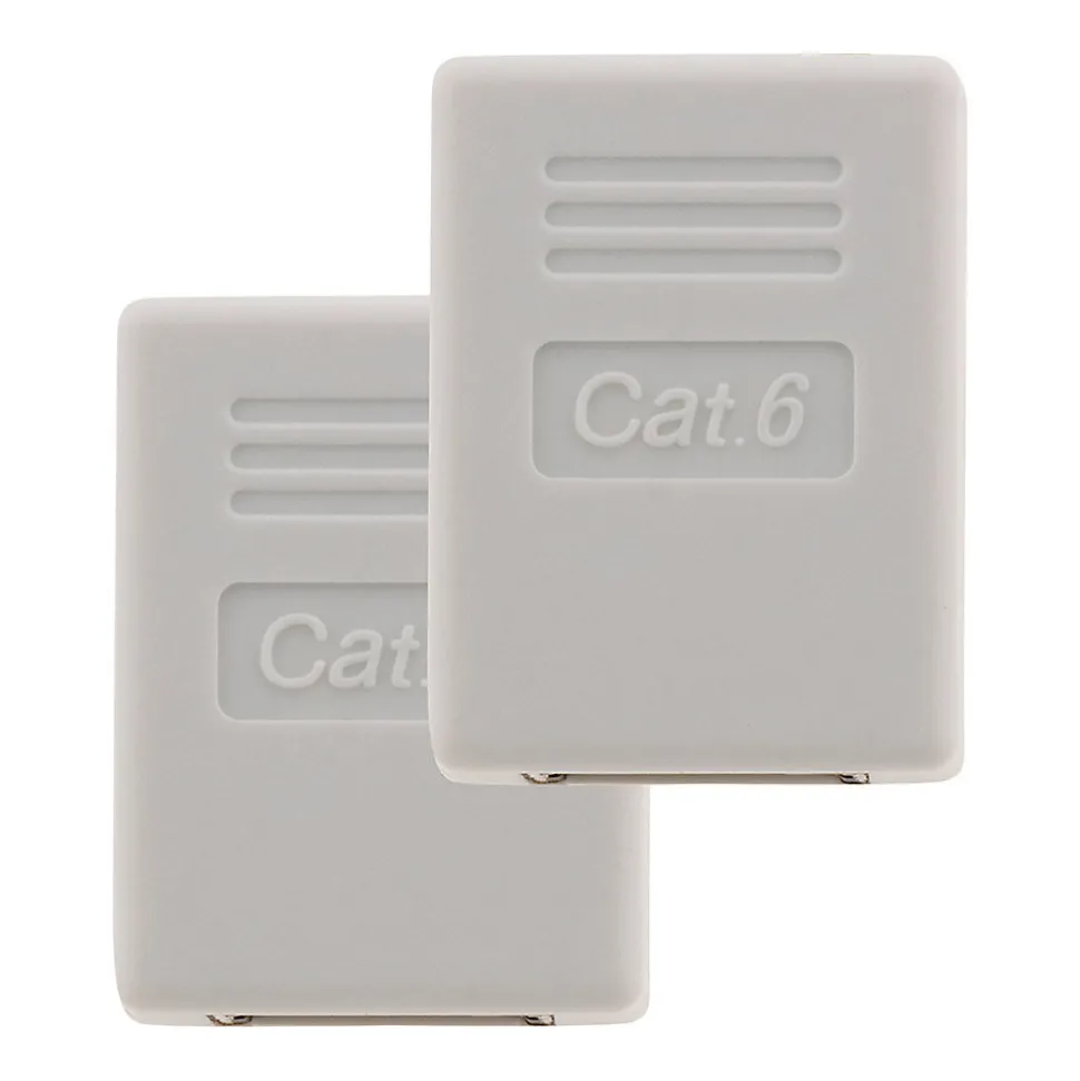 Lot de 2 raccords RJ45 F/F CAT6 - Blanc - Zenitech