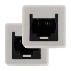 Lot de 2 raccords RJ45 F/F CAT6 - Blanc - Zenitech
