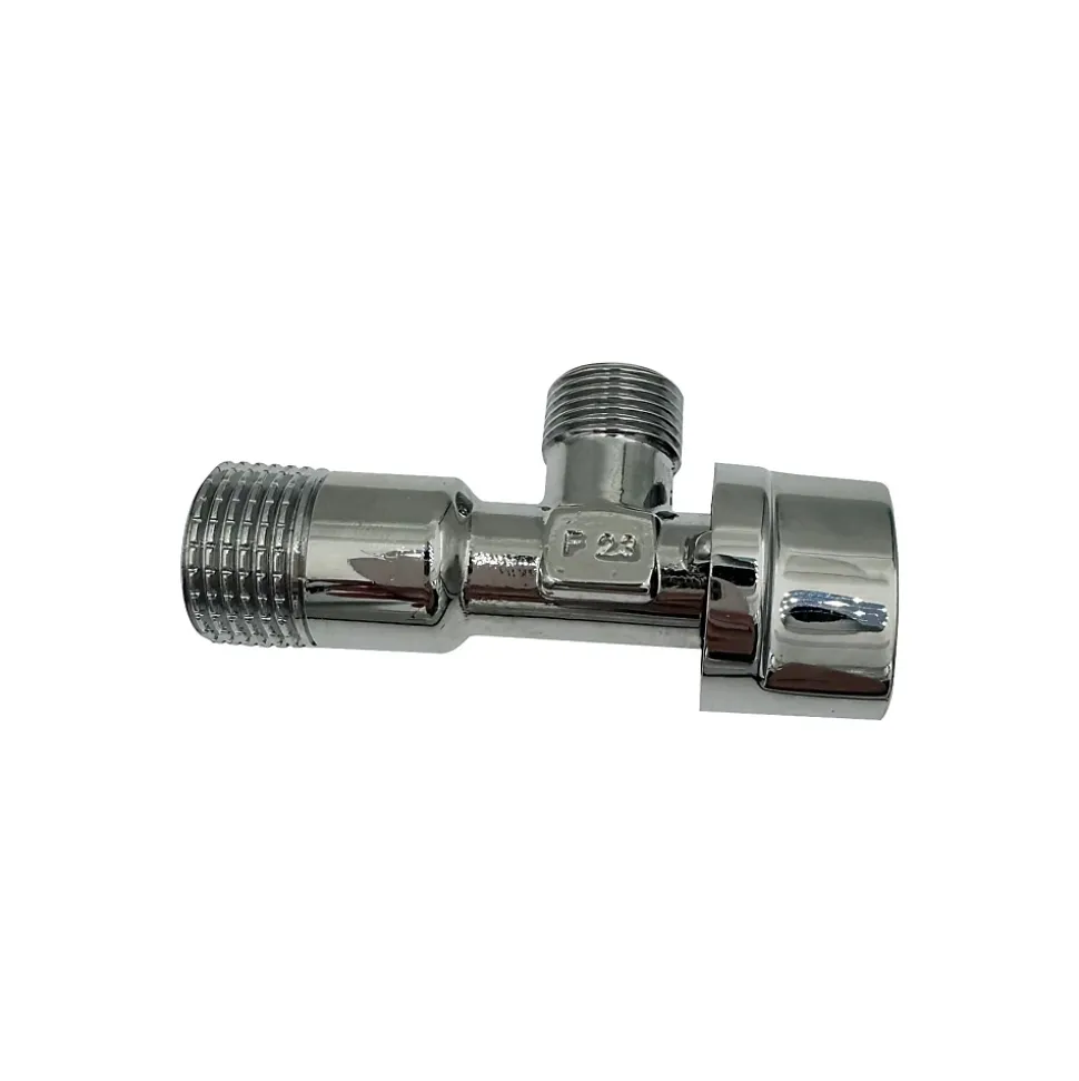Lot de 5 Robinet vanne d'angle chrome avec rosace 1/2" x 3/8"
