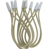 Lot de 10 tendeurs sandows Cabiclic avec embout basculant - Beige - Linxor