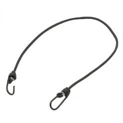 Lot de 10 tendeurs sandows élastiques avec 2 crochets - 150 cm - Noir - Linxor