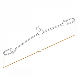Lot de 10 tendeurs sandows sécurisés et normés avec passant piton - Gris - Linxor