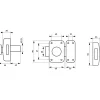 Lot de 2 verrous à bouton, cylindre diamètre 23 x 45 mm, s'entrouvrant, 3 clés/verr. - SP