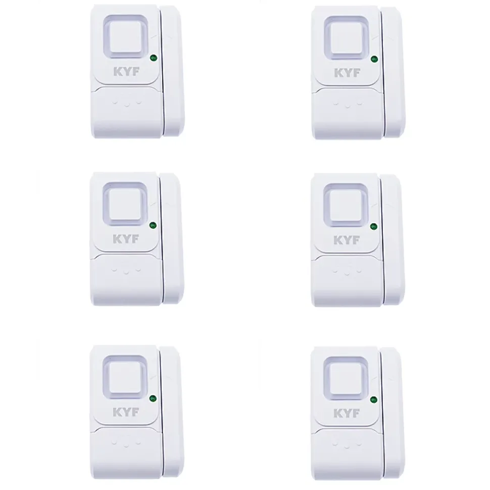 Lot de 6 x Mini alarme fenêtre/porte (Avec fonction carillon)