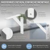 Lot 2 Equerres d'Etagere suspendue support mural en aluminium