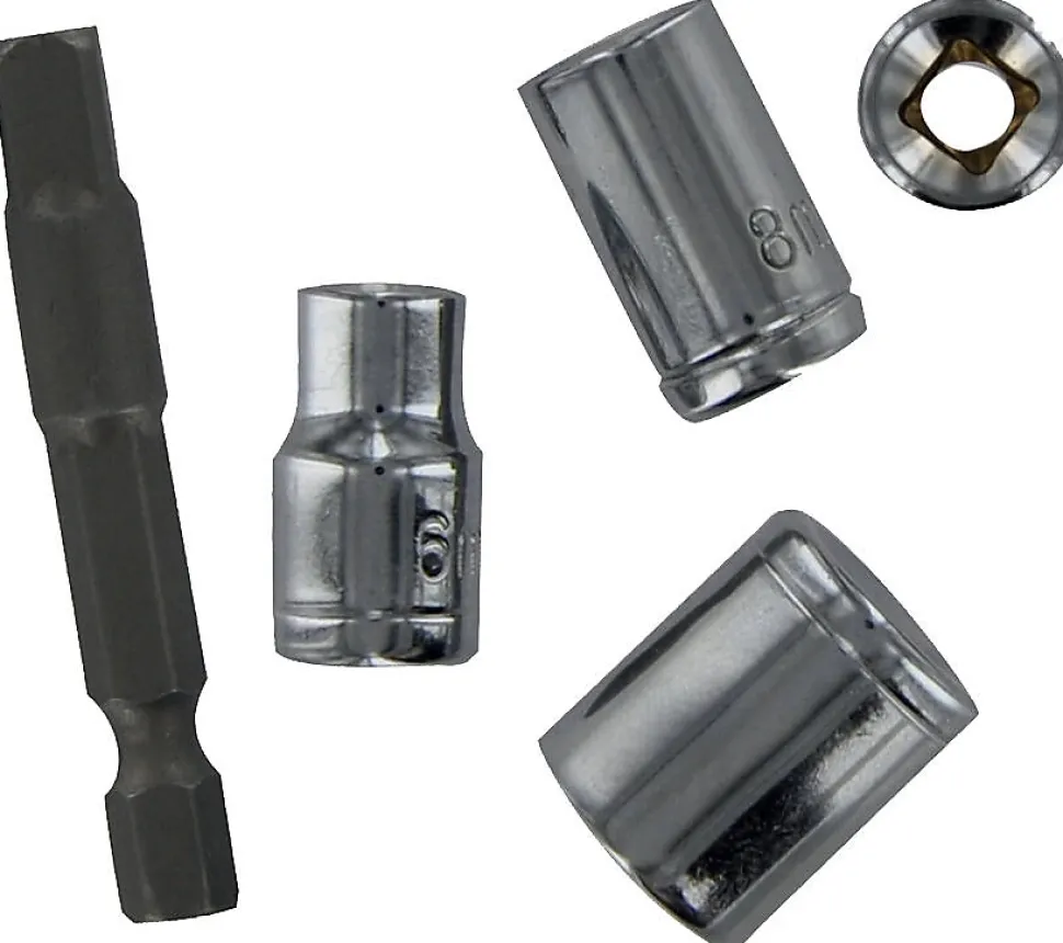 Lot 5 pièces TIVOLY - 4 douilles 6/8/10/13 mm et 1 porte-douille hex 6,35 mm (1/4'') - 11501420001