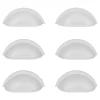 Lot 6 poignées de meuble demi-ronde GoodHome Govlin mat blanc l.81mm x l.30mm x H. 30mm entraxe 64mm