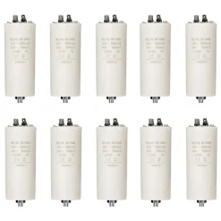 LOT 10 x Condensateur 60MF 60 MF 450V 5060 HZ Condo Moteur Cosses NEDIS