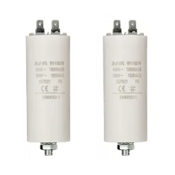 LOT 2 x FIXAPART Condensateur 20.0uf 450 v à Cosses Condo 20mf NEDIS