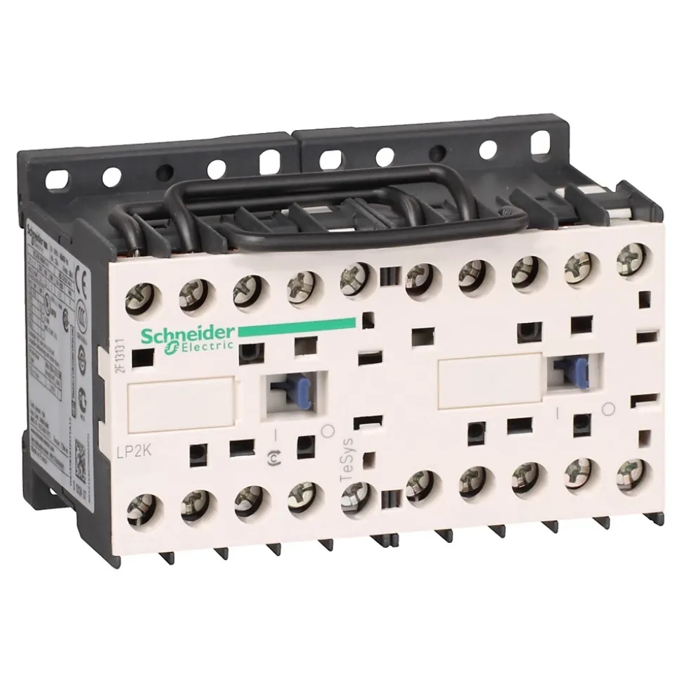 Lp2k0610bd Schneider - Contacteur Inverseur Tripolaire - 3no - 6a - Bobine 24vcc - Vis
