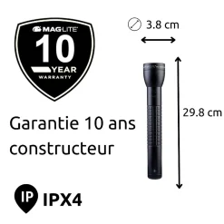 Maglite ML300LX Lampe torche LED 3x piles D - Noir