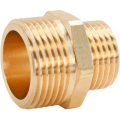 Mamelon réduit laiton Mâle 26/34 (1") - Mâle 20/27 (3/4"), lot de 2