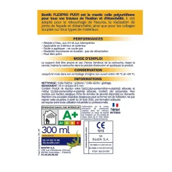 Mastic colle haute performance BOSTIK Flexpro pu 511, 300 ml gris anthracite RAL7016