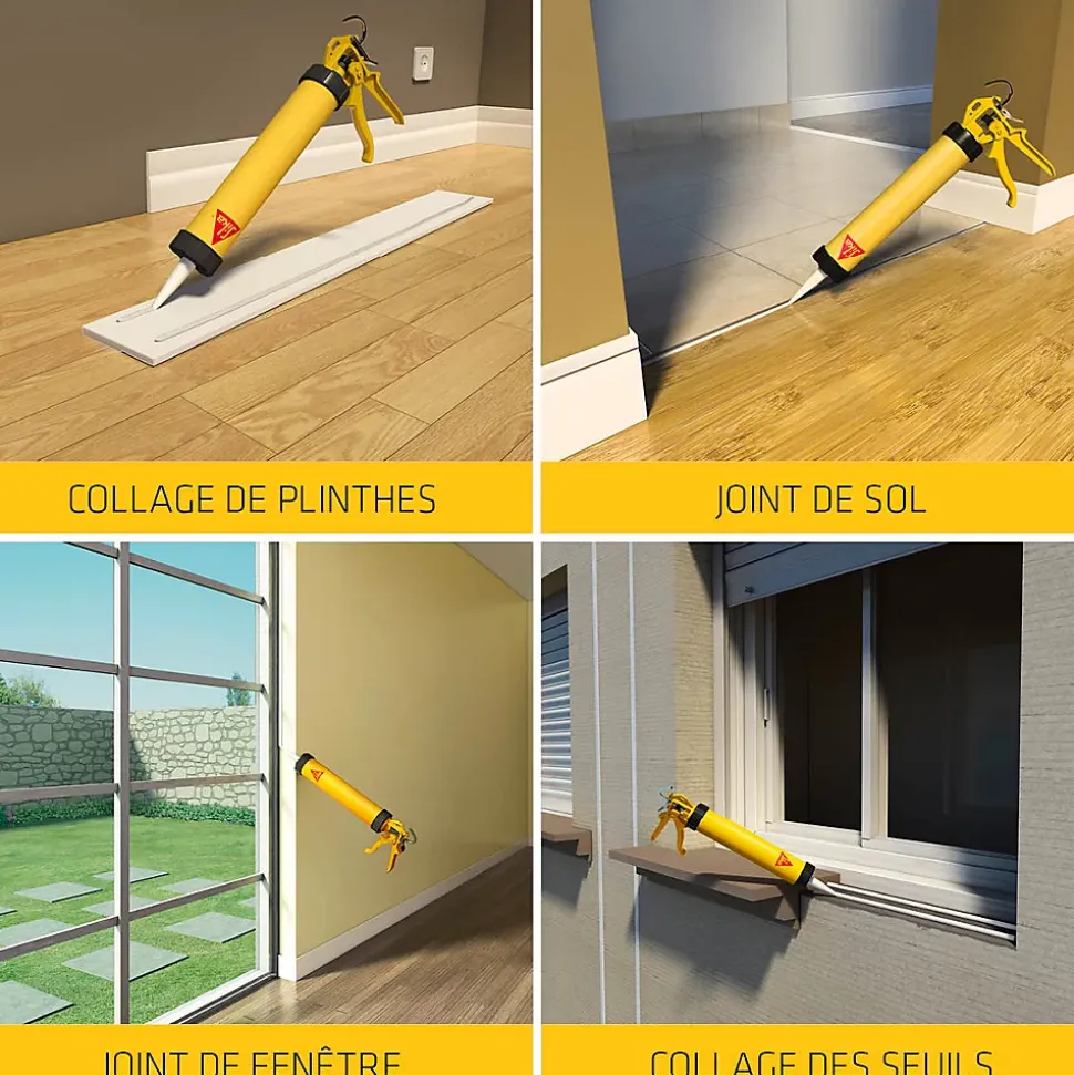 Mastic colle tout en un Sikaflex 11FC, Gris