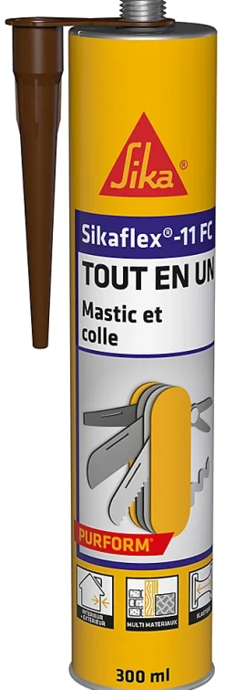 Mastic colle tout en un Sikaflex 11FC, Marron