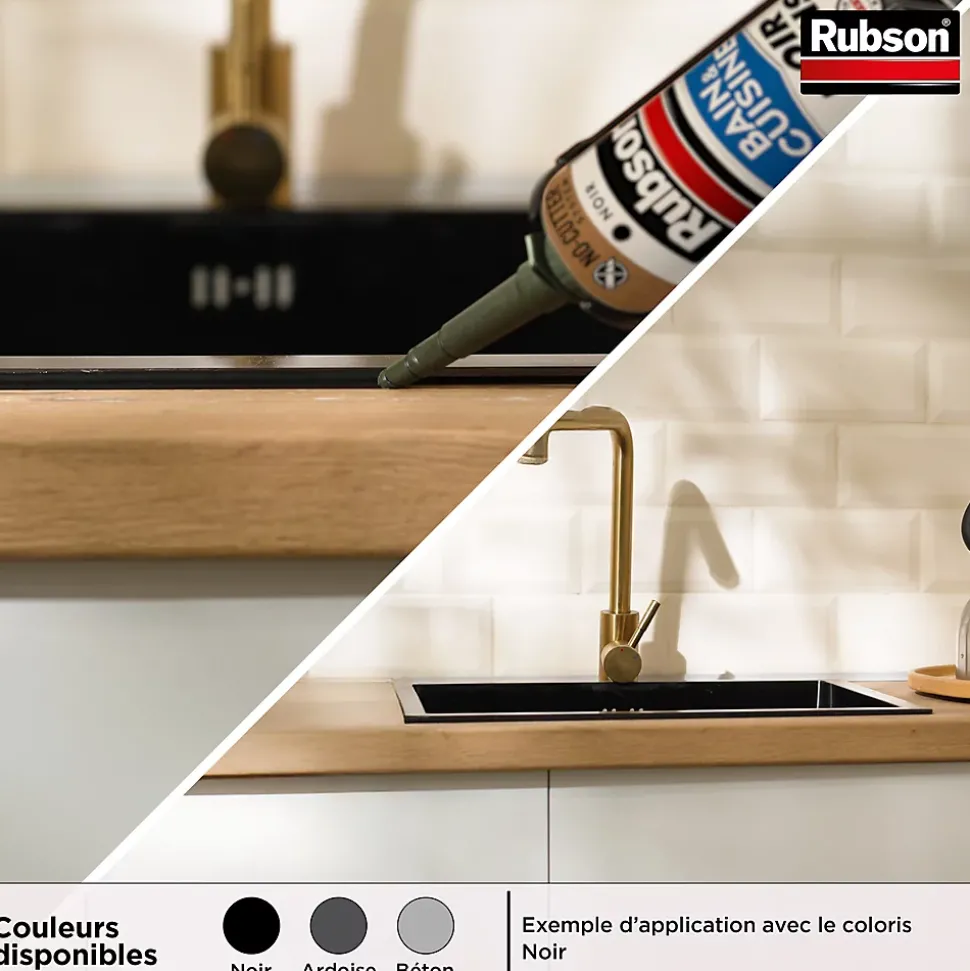 Mastic Rubson Bain&Cuisine inox cartouche 280ml
