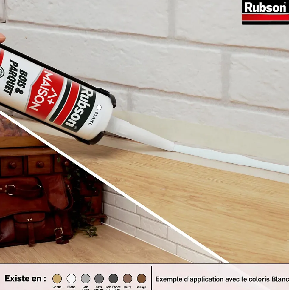 Mastic Rubson parquet gris clair 280ml