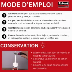 Mastic Rubson pour parquet chêne 280ml